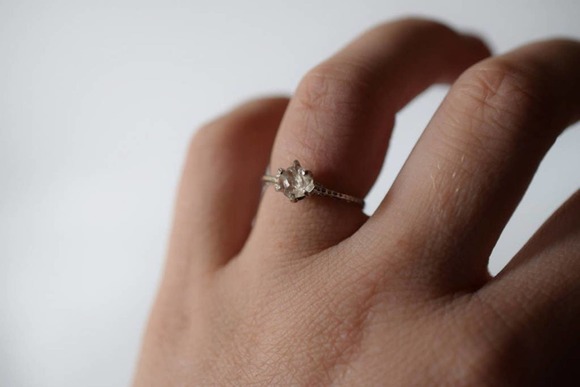Dainty rings for women Raw Dia… - Picture 3 of 7